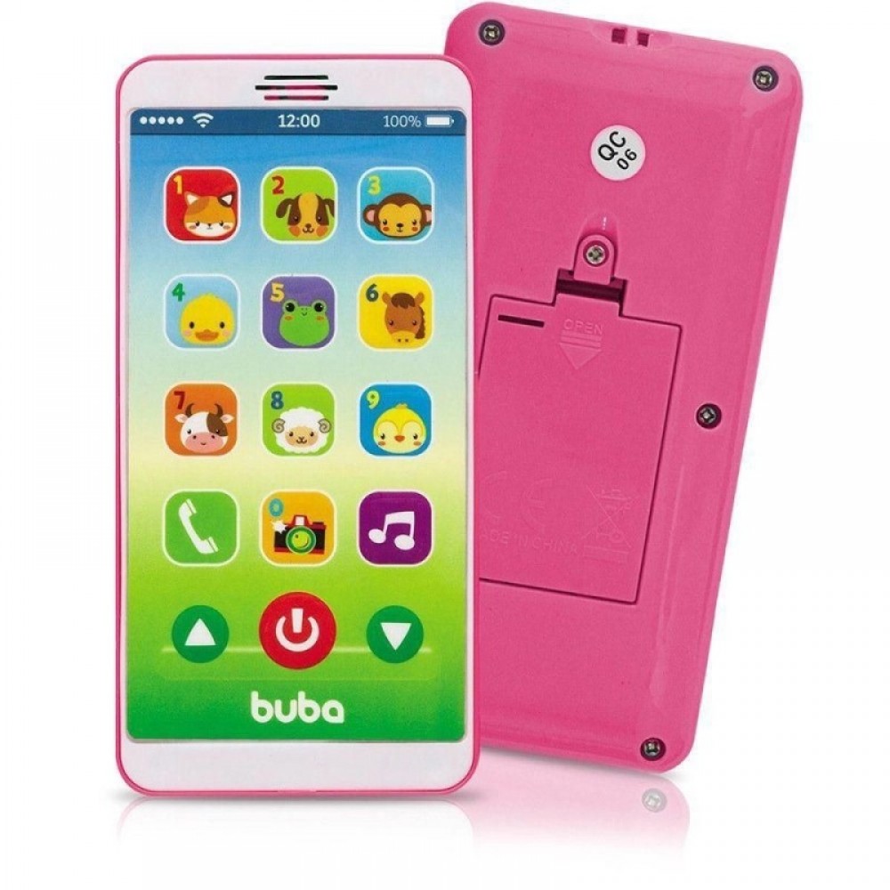Telefone Celular Infantil Musical Baby Phone Rosa - Buba