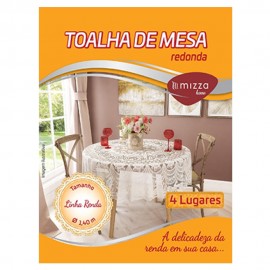 Toalha De Mesa Redonda 4Lugares- MIZZA HOME