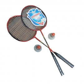 Kit 2 Raquetes Badminton E 2 Petecas Com Bolsa-AOSIDAN