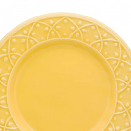 Conjunto de 6 pratos Sobremesa 20cm Amarelo Mendi Sicília -OXFORD