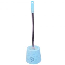 Escova Sanitária de Plástico com Cabo Inox Azul-CLINK