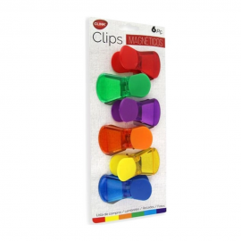 Kit 6 Clips Magnético de Geladeira Coloridos-CLINK