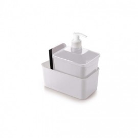 Conjunto para Porta Detergente Quadrado Compacto Branco -PLASÚTIL