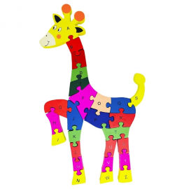 Quebra Cabeça Infantil Girafa 3D MDF 26Pçs- VMP