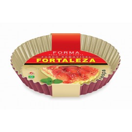 Forma para Bolo e Torta Crespa c/Fundo Removível Cereja 24Cm -FORTALEZA