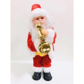 Mini Papai Noel com Saxofone Musical -GLOBAL
