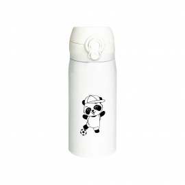 Garrafa Térmica De Aço Inox Branca com Animais 350Ml- KIT GIRL