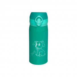 Garrafa Térmica de Aço Inox Verde com Animais 350Ml- KIT GIRL