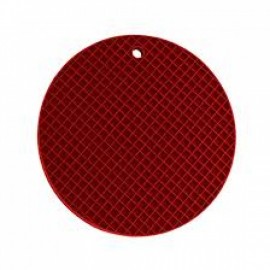 Descanso de Panela Redondo de Silicone 18cm Vermelho -YAZI