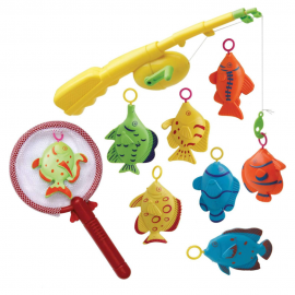 brinquedo pega peixe com vara e 8 peixes - Art Brink
