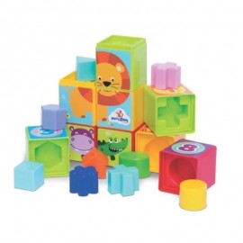 Cubinhos Didáticos 5 Em 1 Brinquedo Educativo- MERCOTOYS