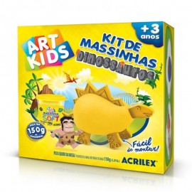Kit Massinhas Dinossauros Amarelo 150G- ACRILEX