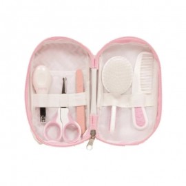 Kit Higiene Para Bebê Com Estojo Rosa- BUBA